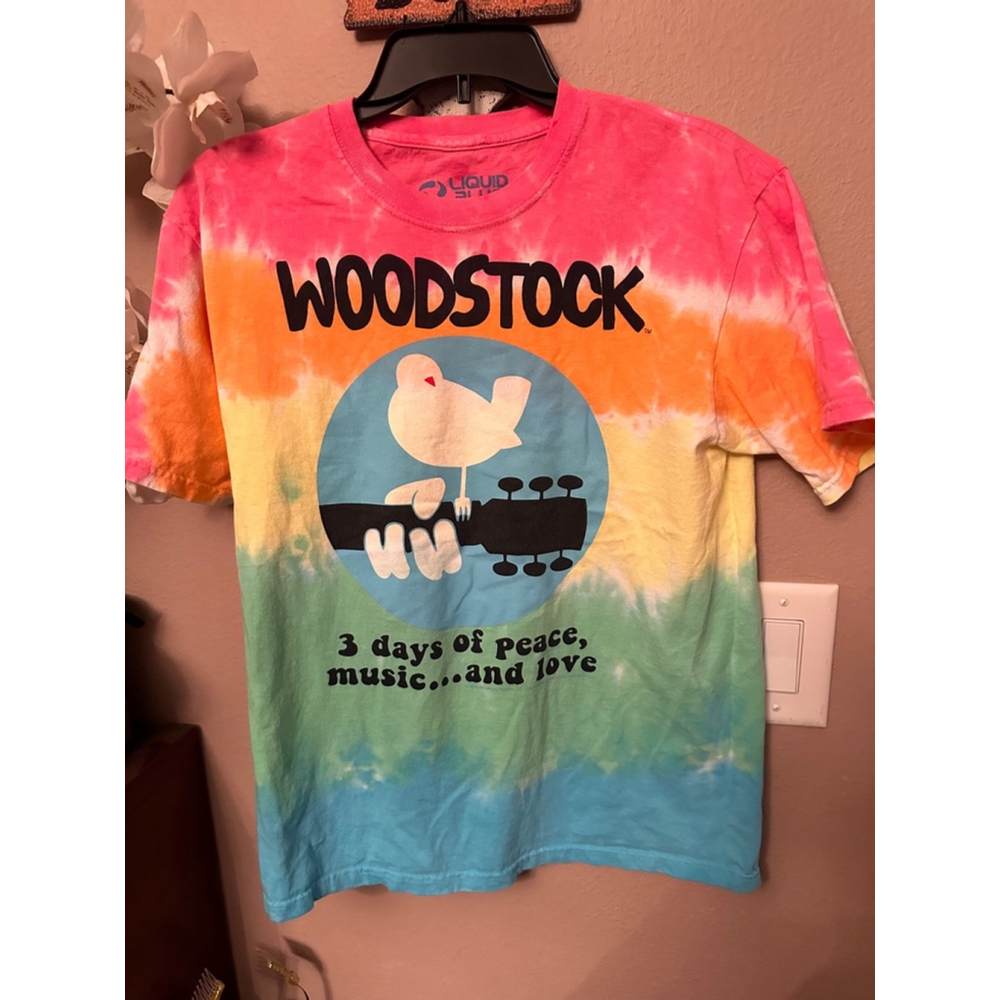 Liquid Blue Woodstock Tie Dye T-Shirt Size M